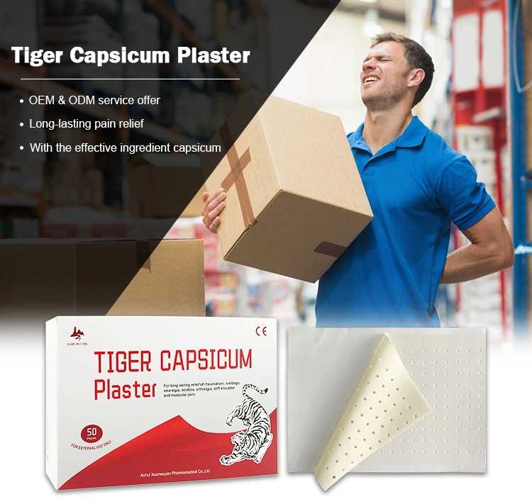 Travel Dispsable Medical Adhesive Ostealgia Pain Relief White Tiger Capsaicin Plaster